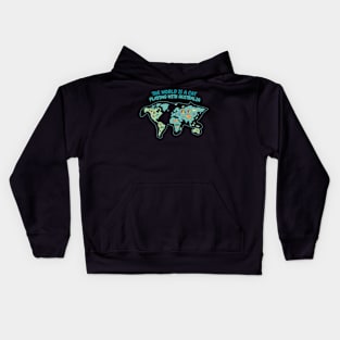 Cat playing with australia Kids Hoodie